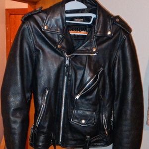 Wilson's leather bikers jacket w/ Harley-Davidson patch